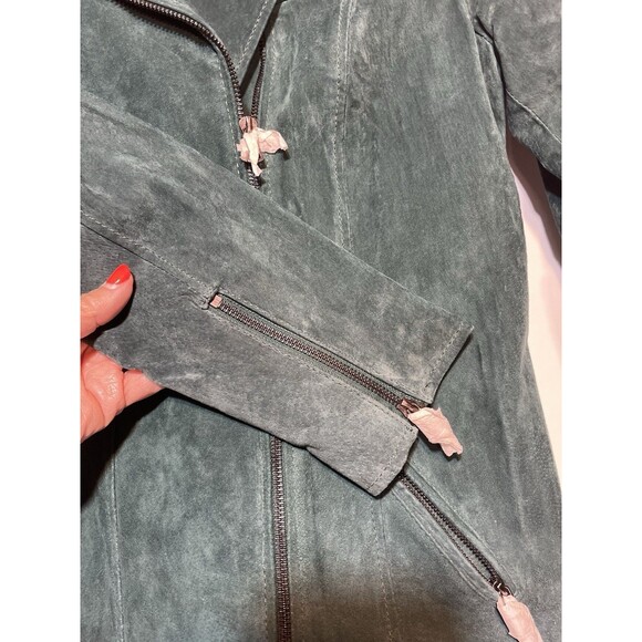 NEW Women’s Denim & Company Swede Leather Jacket Size Small - Picture 5 of 8